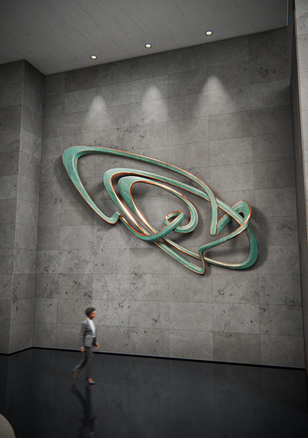 Foyer Wall Installation - Huwayyah