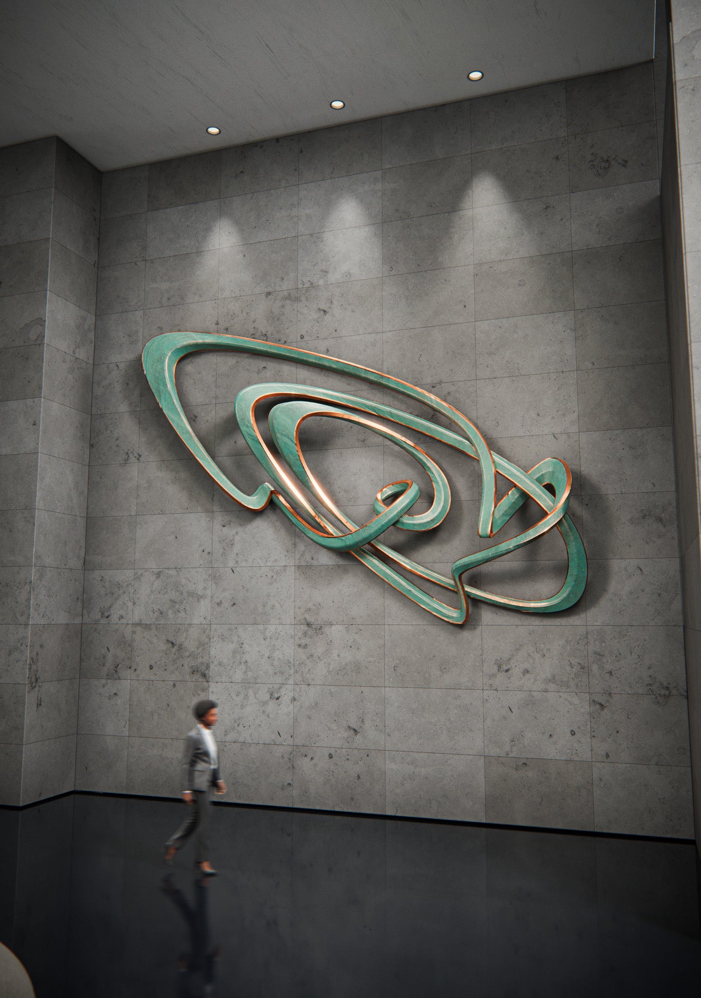 Foyer Wall Installation - Huwayyah
