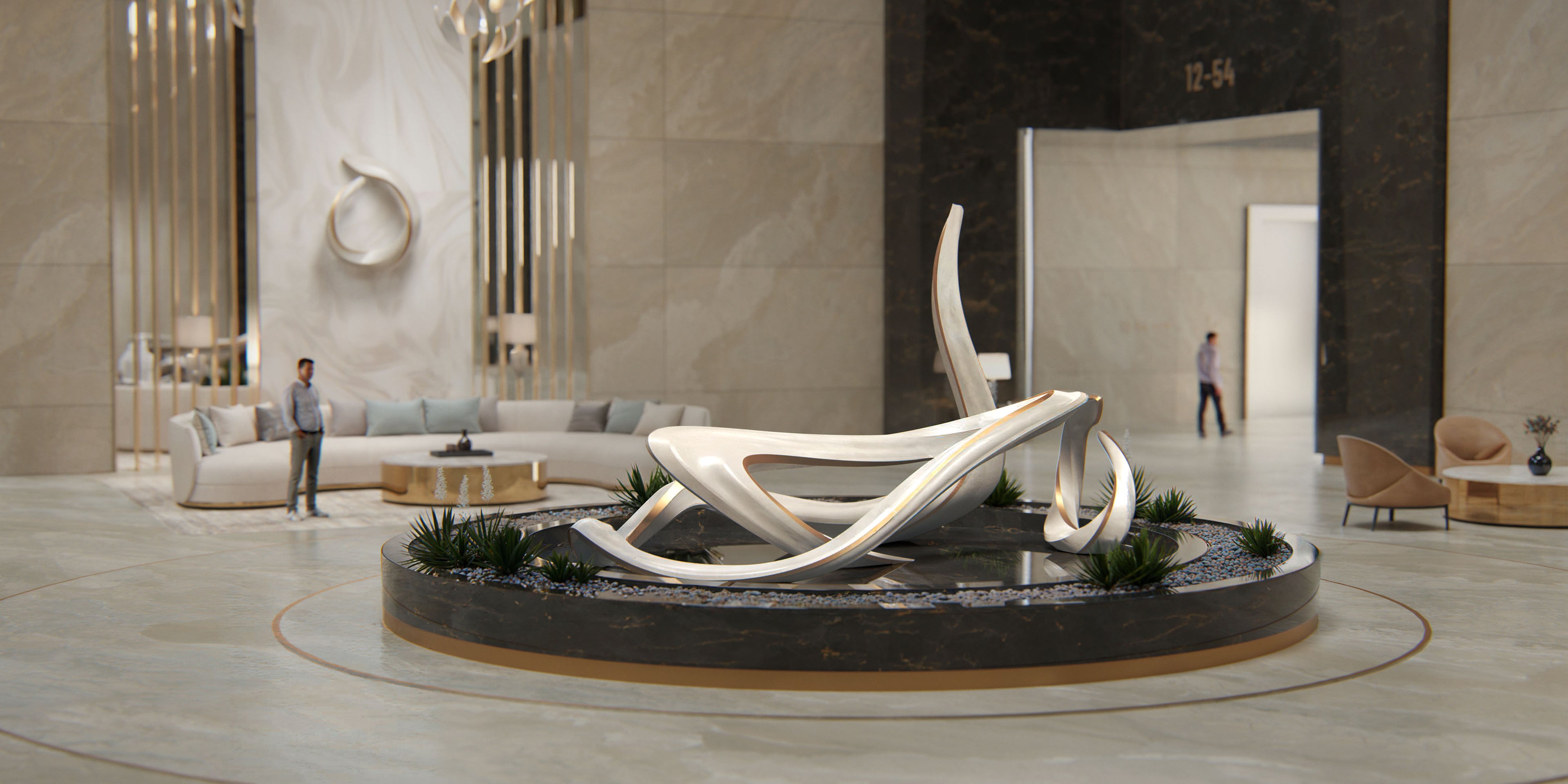 Lobby Landmark Sculpture - Hayat