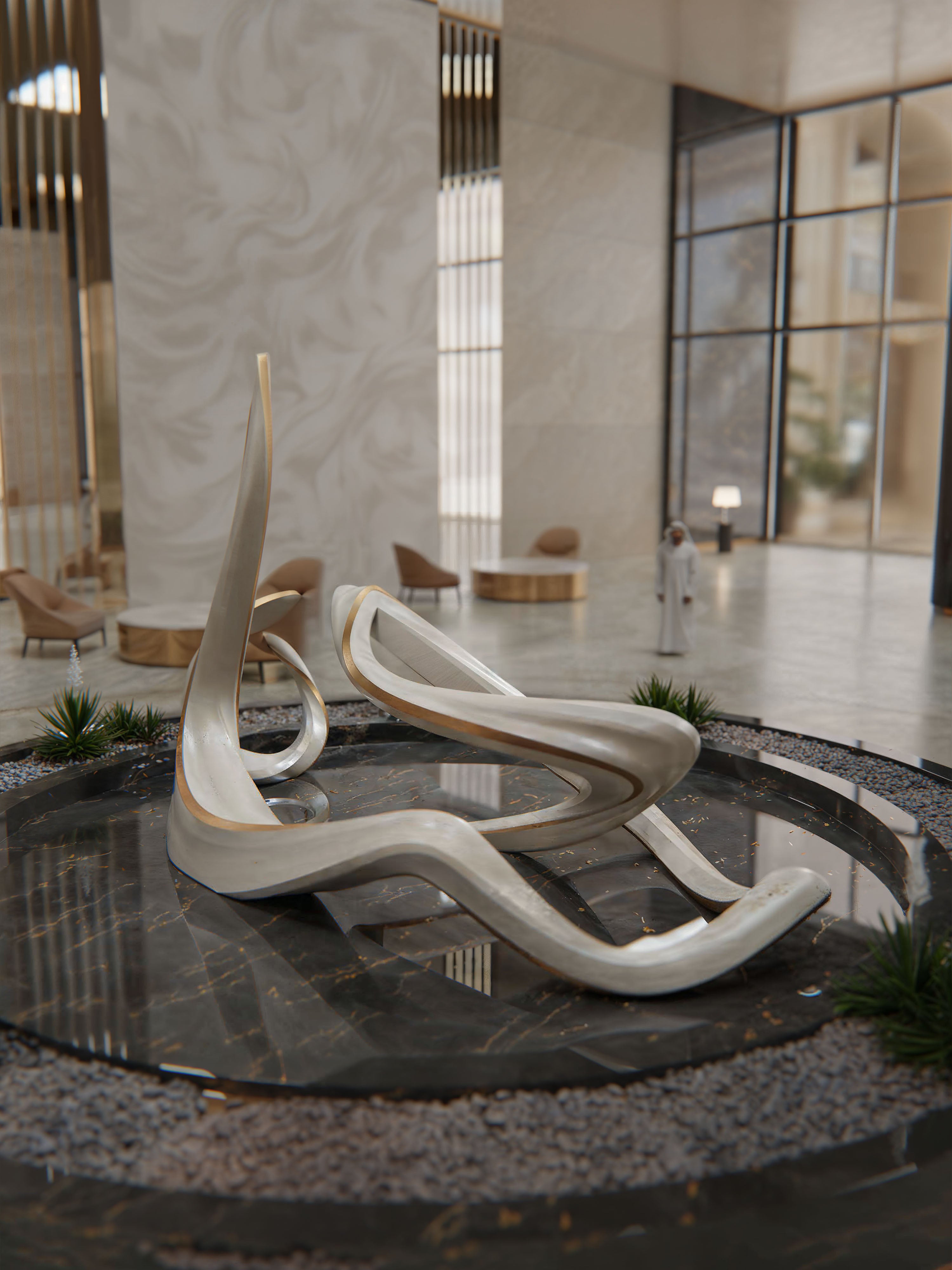 Lobby Landmark Sculpture - Hayat