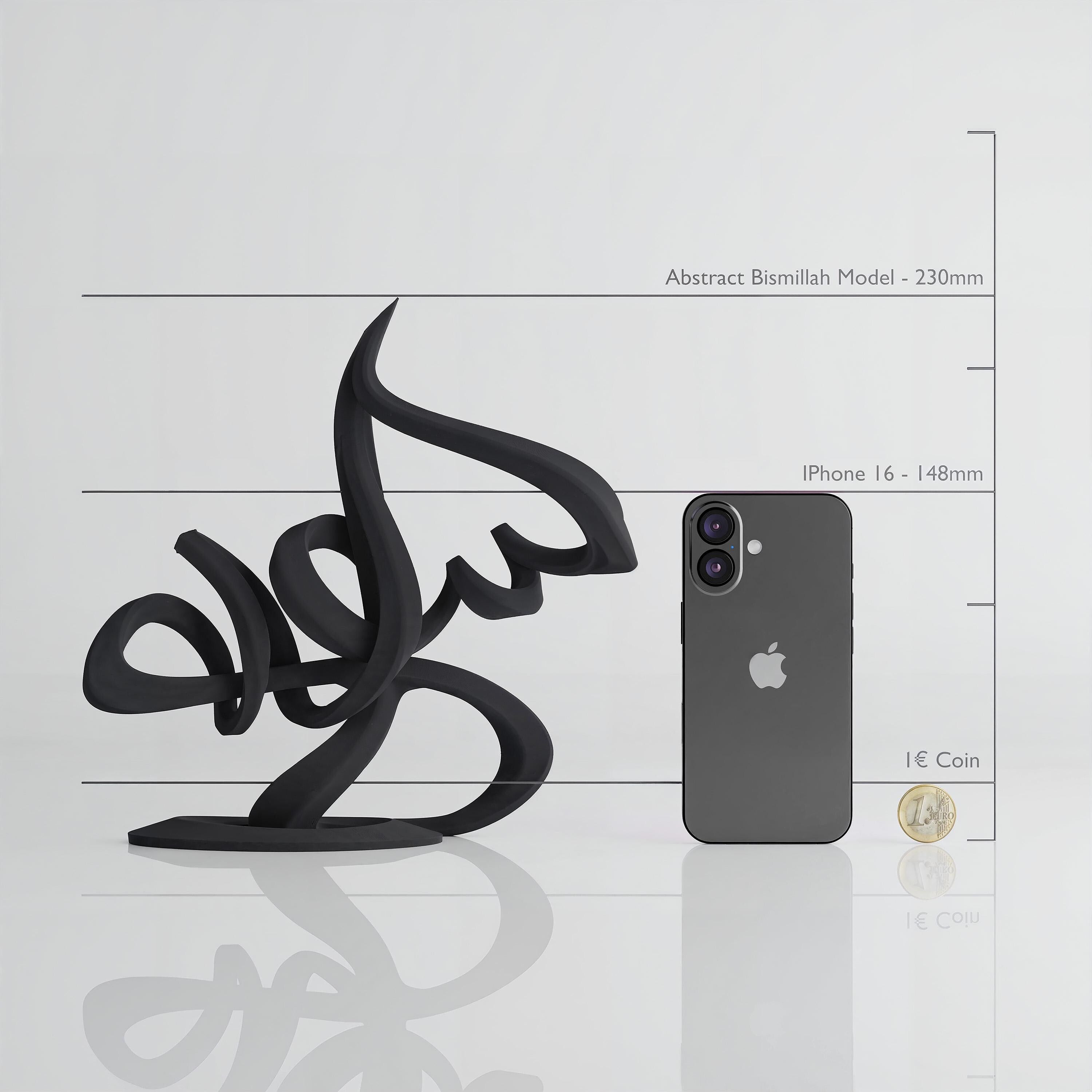 Abstract Bismillah Sculpture